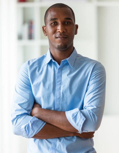 Portrait of a young African American business man - Black people